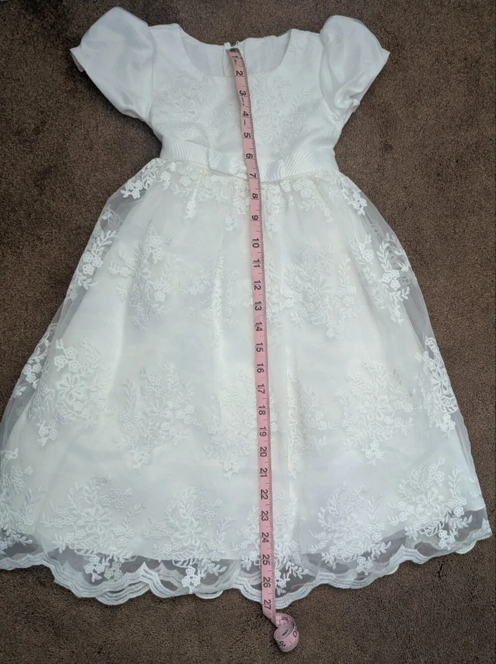 Toddler White Lace Baptism Dress